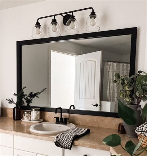 modern black bathroom mirror